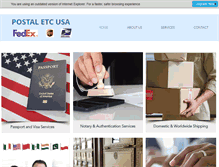 Tablet Screenshot of postaletcusa.com